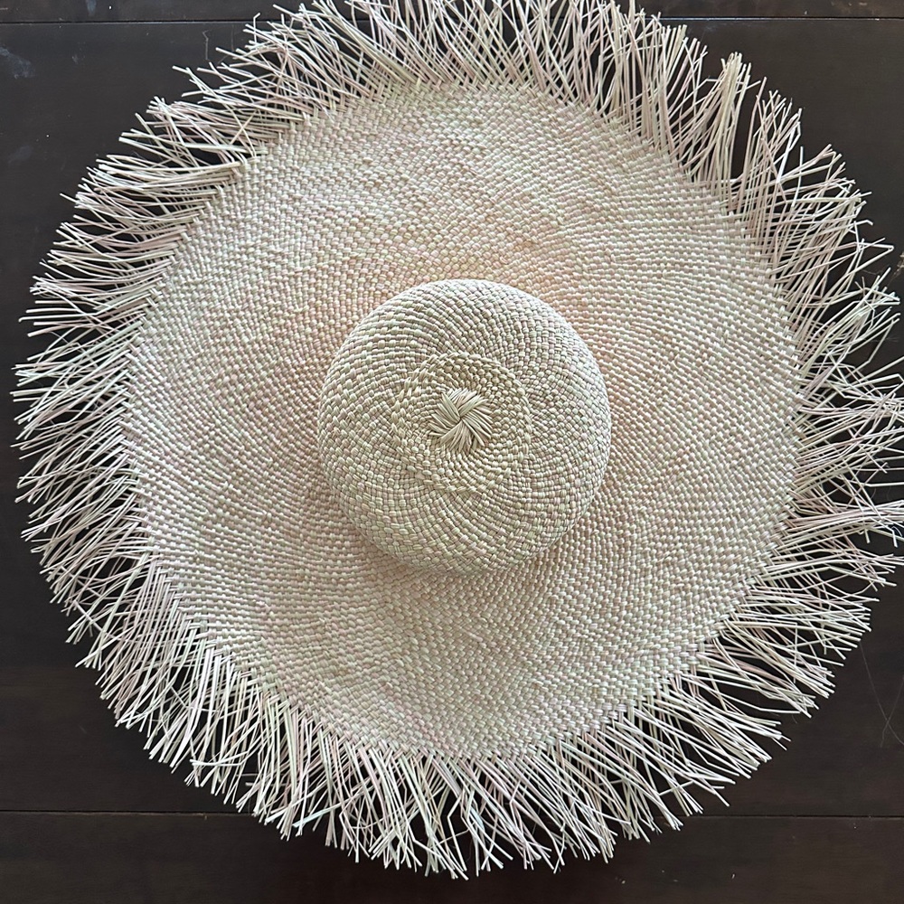 Eugenia Kim Natural Frayed Edge Straw Sun Hat - Picture 2 of 7